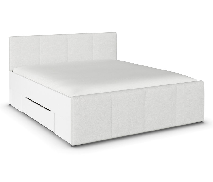 Weißes Bett »Holga« von Rauch mit Kopfteil und Schubladen.