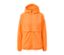 Neonorange Windprotection-Laufjacke mit Kapuze.