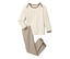 Beige mit hellbraun melierten Streifen