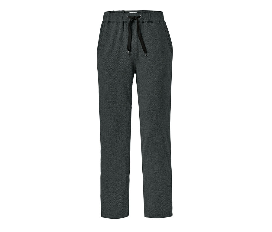 Eine graue Homewear-Hose mit Kordelzug am Bund.