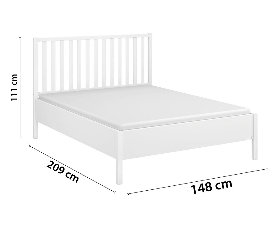 Weißes rauch Sprossenbett »Fargo«, ca. 140 x 200 cm.