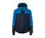 Blaue Skijacke.