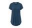 Marineblaues Longshirt mit kurzen Ärmeln.