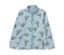 Hellblaue Kinder-Fleecejacke mit Drachenmuster.