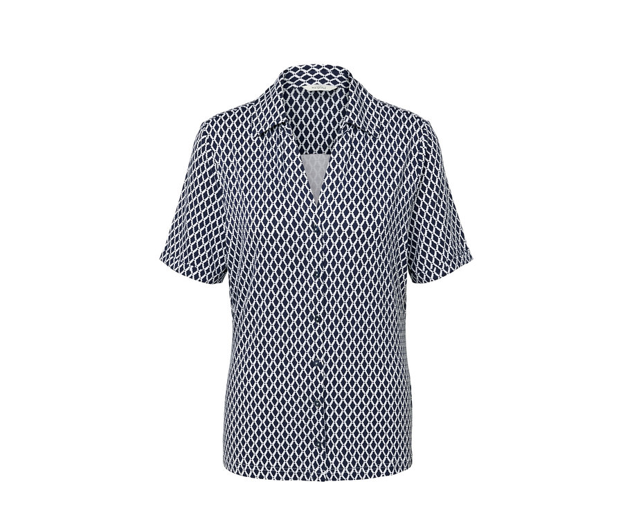 Bedrucktes Blusenshirt mit Knopfleiste.