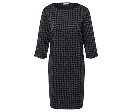 Jerseykleid mit Hahnentritt-Jacquard