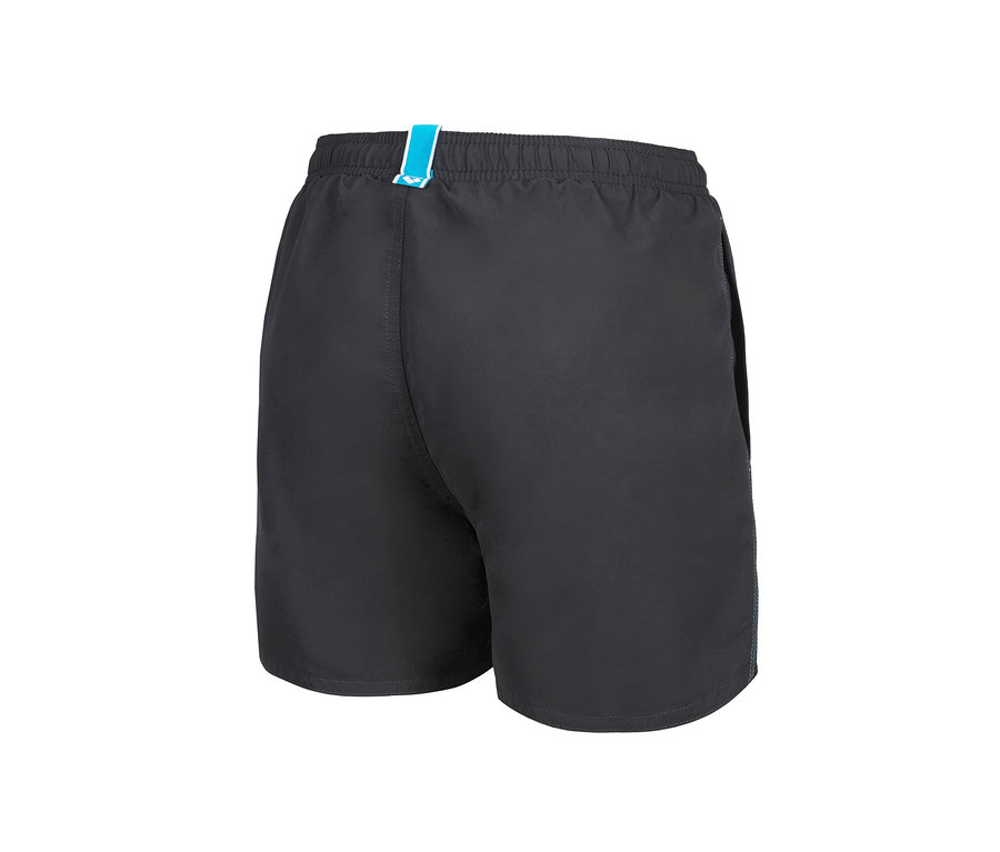 Schwarze Arena Kinder-Beach Boxer Solid R von hinten.