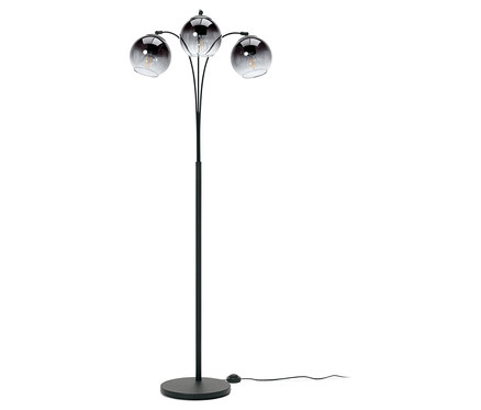 Bogenleuchte mit Rauchglas-Schirmen