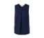 Ärmellose Leinenbluse, navy.