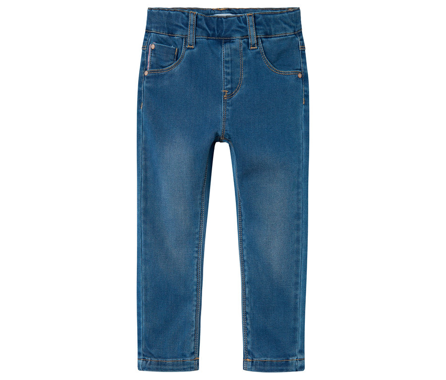 Detailaufnahme einer blauen NAME IT Jeggings.