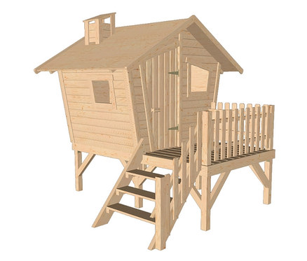 WEKA Spielhaus »Lotti« auf Stelzen mit Rutsche.