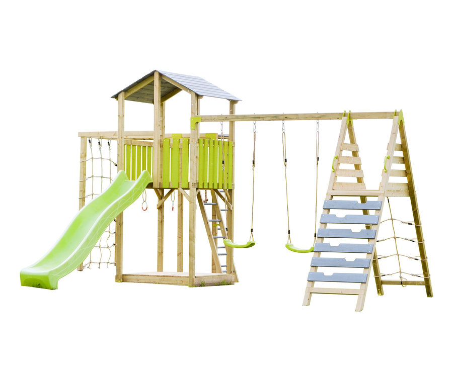 Wendi Spielplatz »Dino« mit Rutsche, Leiter und Schaukeln.