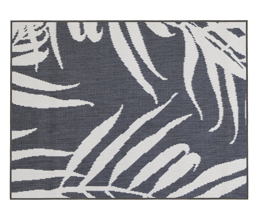 Grauer Outdoor-Wende-Teppich »Palm Tree«.