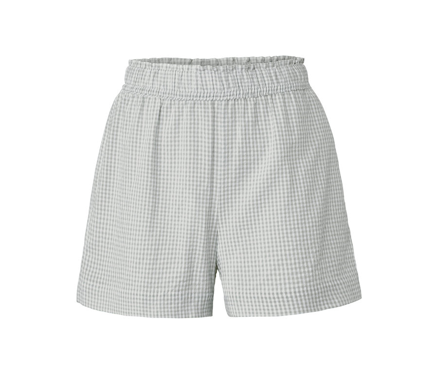 Web-Shorts mit Karomuster und Gummibund.