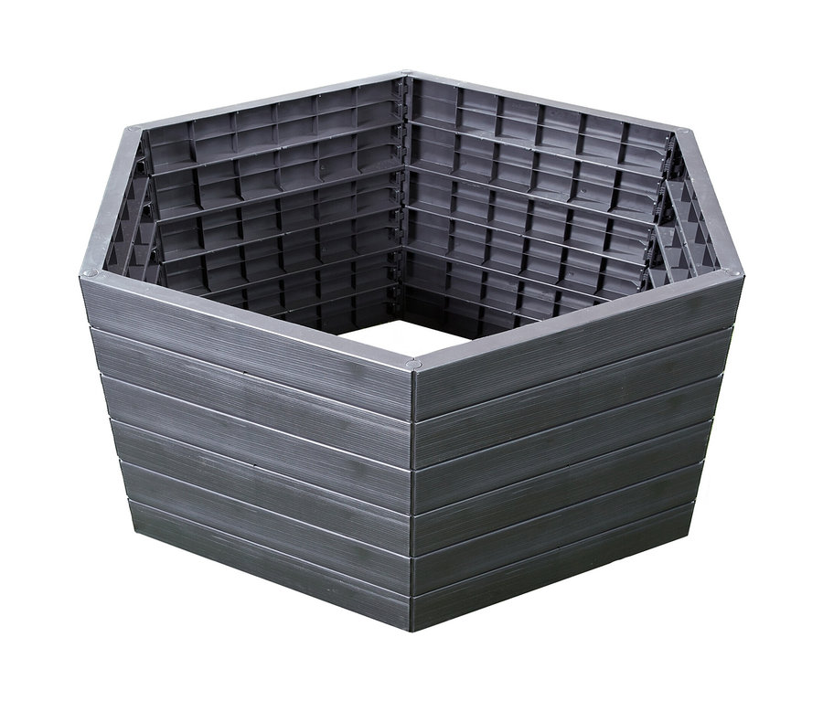 Leeres, graues Garantia Ergo Hochbeet »XL75«.