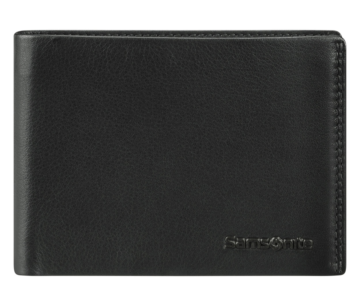 Schwarze Samsonite Geldbörse Coin Light »ATTACK 2 SLG« liegt flach.