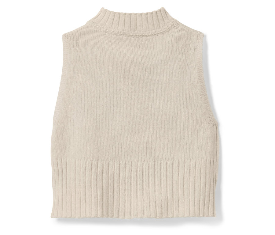 Beiger Strickpullunder mit RWS-Wolle.