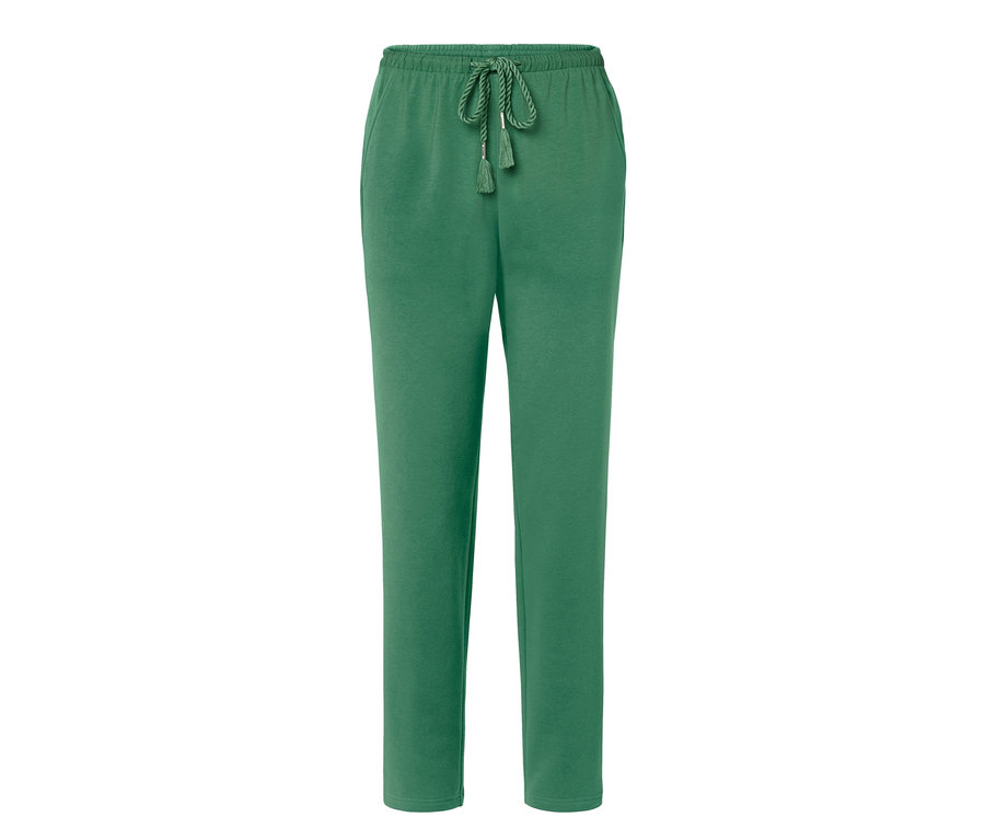 Grüne Loungewear-Hose mit Kordelzug.