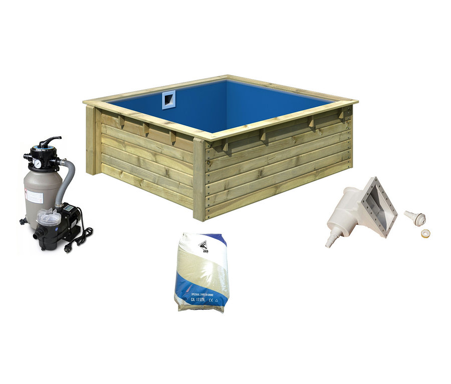 Karibu Minipool-Set inklusive Zubehör, ca. 220 x 220 cm.