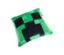 Grünes MINECRAFT Dekokissen, Creeper, mit schwarzem Pixel-Gesicht.