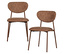 Zwei braune »Valor« Esszimmerstühle von Woood.