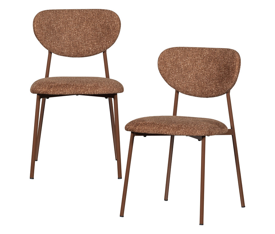 Zwei braune »Valor« Esszimmerstühle von Woood.