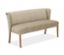 Beige Polsterbank »Hendrick« mit vier Holzbeinen.