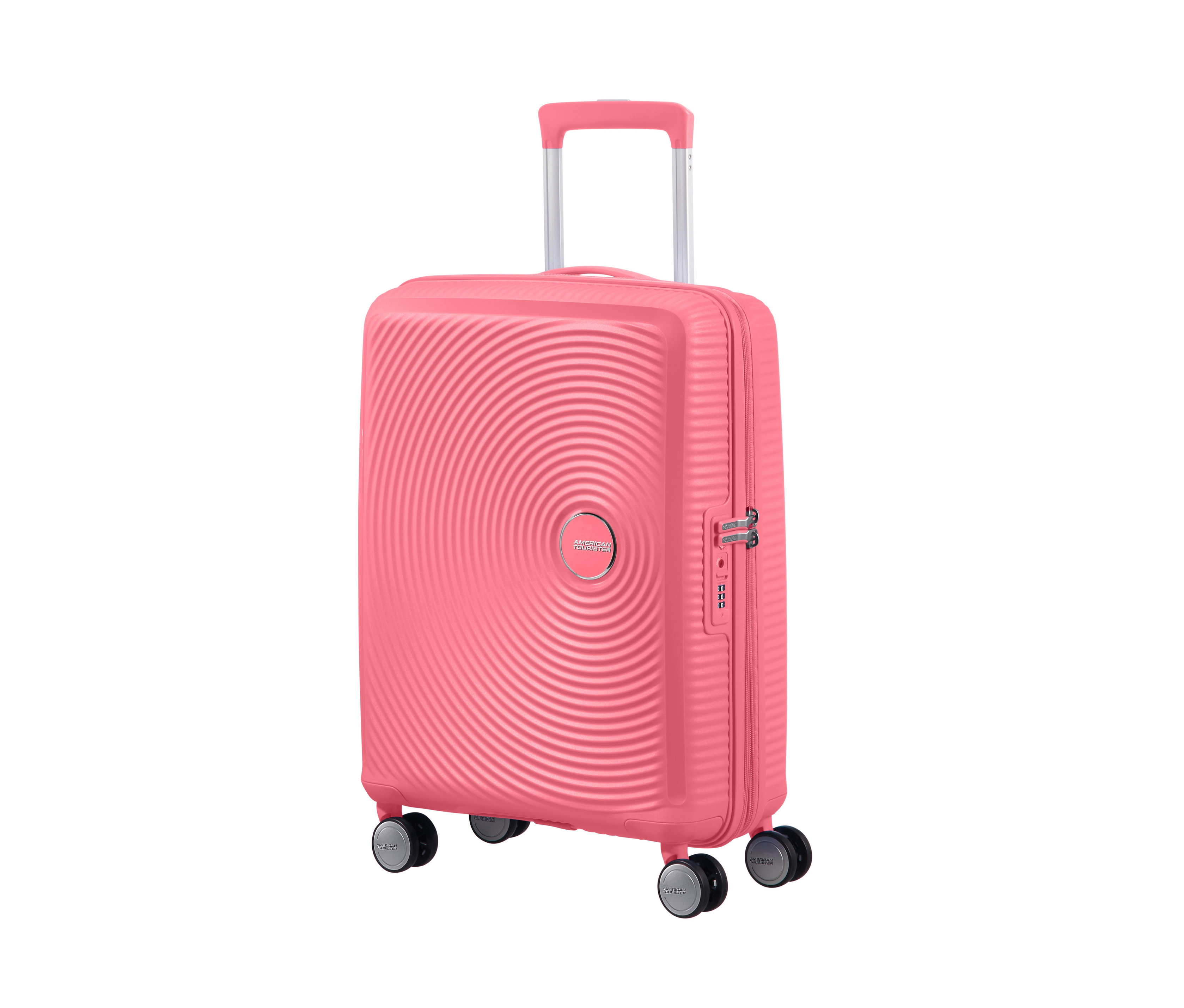 American Tourister Hartschalen-Koffer »Soundbox« Spinner, klein, sun kissed coral.