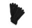 Zwei schwarze Fleece-Handschuhe.