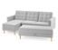 Hellgraues Federkern-Eckschlafsofa »Just Relax« mit Stauraumbank.
