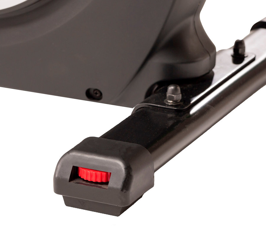 Detailaufnahme vom Standfuß des Christopeit Hybrid Crosstrainers 2-in-1 »AX 6500«.