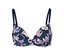 Blau mit Blumen