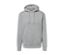 Grau melierter Hoodie.