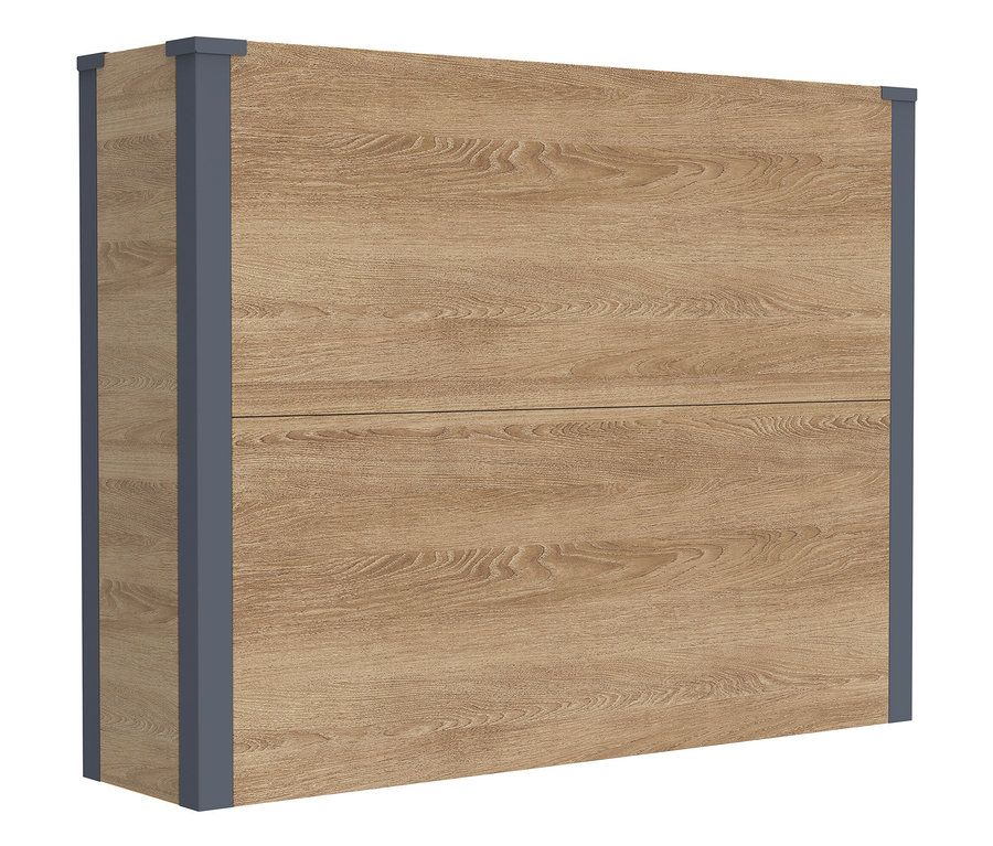 Holzfarbener Pflanzkasten mit Einlegeboden, ca. 77cm hoch.