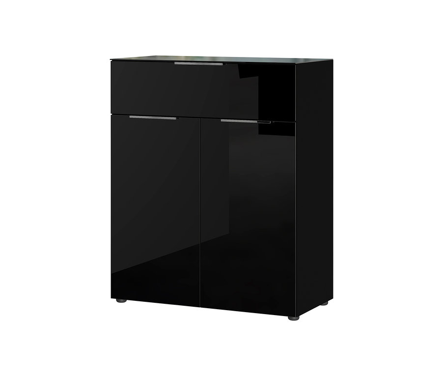 Schwarze Germania-Kommode »GW-Oakland« mit zwei Türen und einer Schublade.