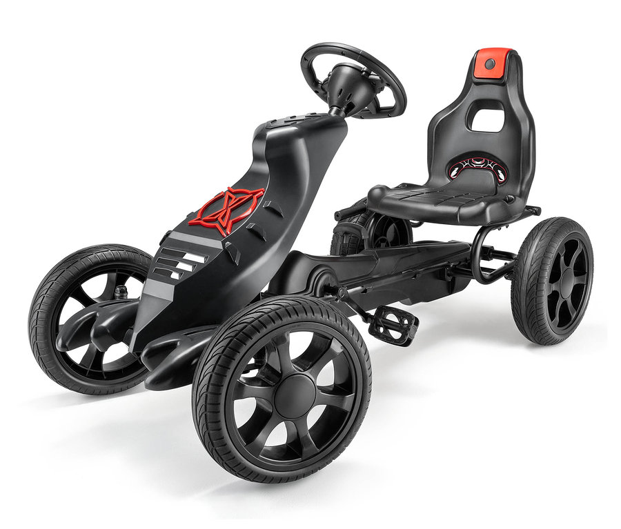 Schwarzer Xootz Gokart »Venom« mit roten Details.