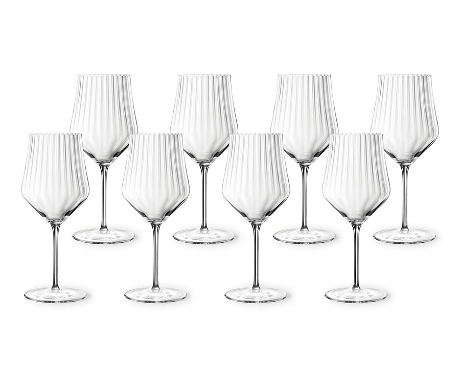 Acht Nachtmann Aperitivo-Spitzgläser als 8er-Set auf weißem Hintergrund.