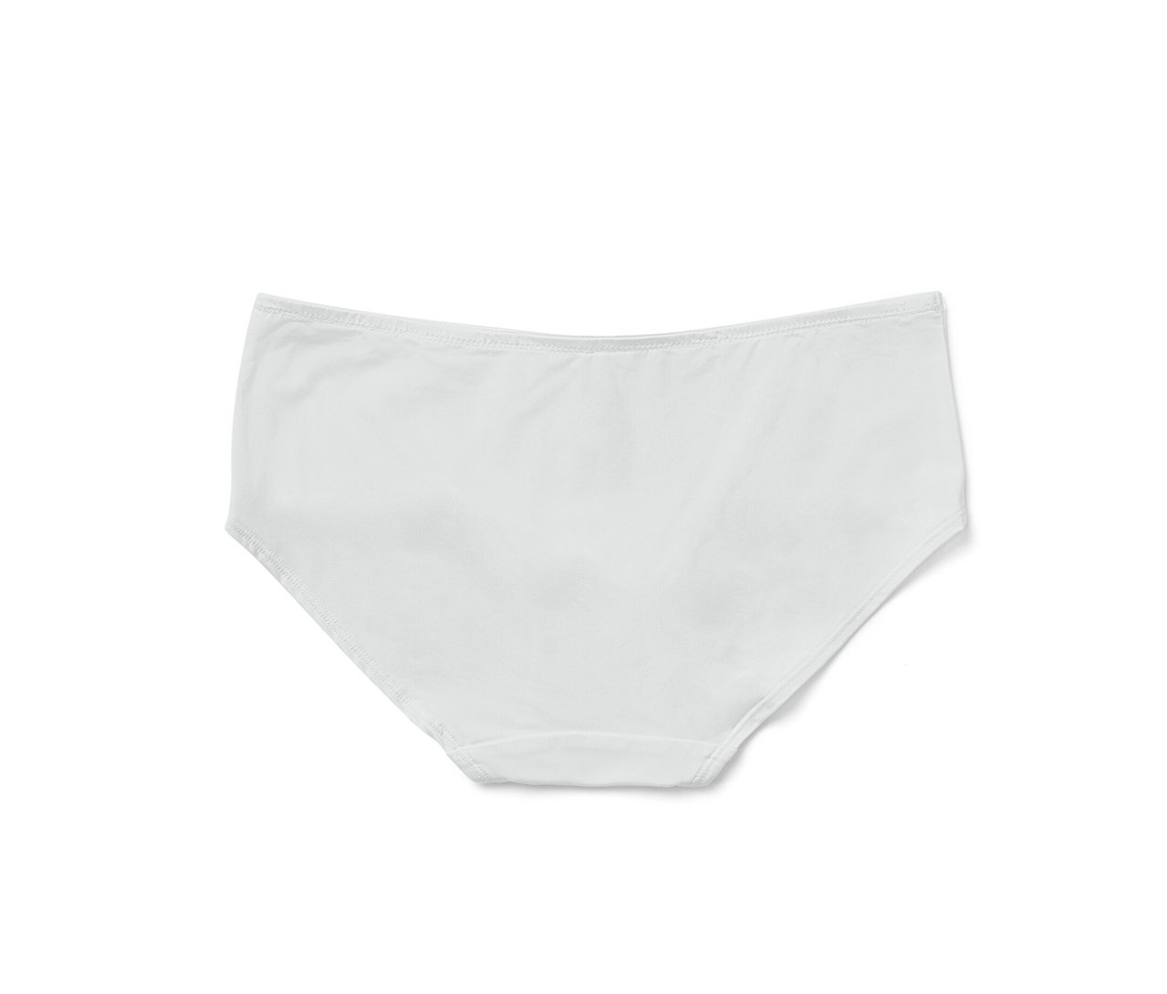 Weiße 5 Pantys auf weißem Hintergrund.