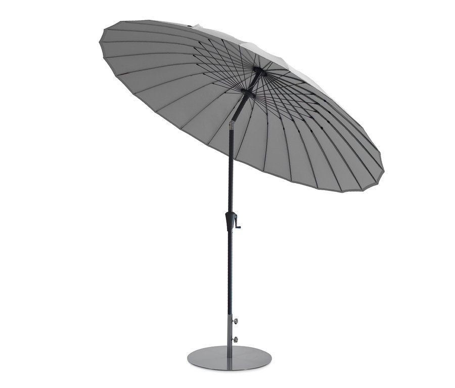 Heller, grauer Leco Shanghai Sonnenschirm, Ø 270 cm.