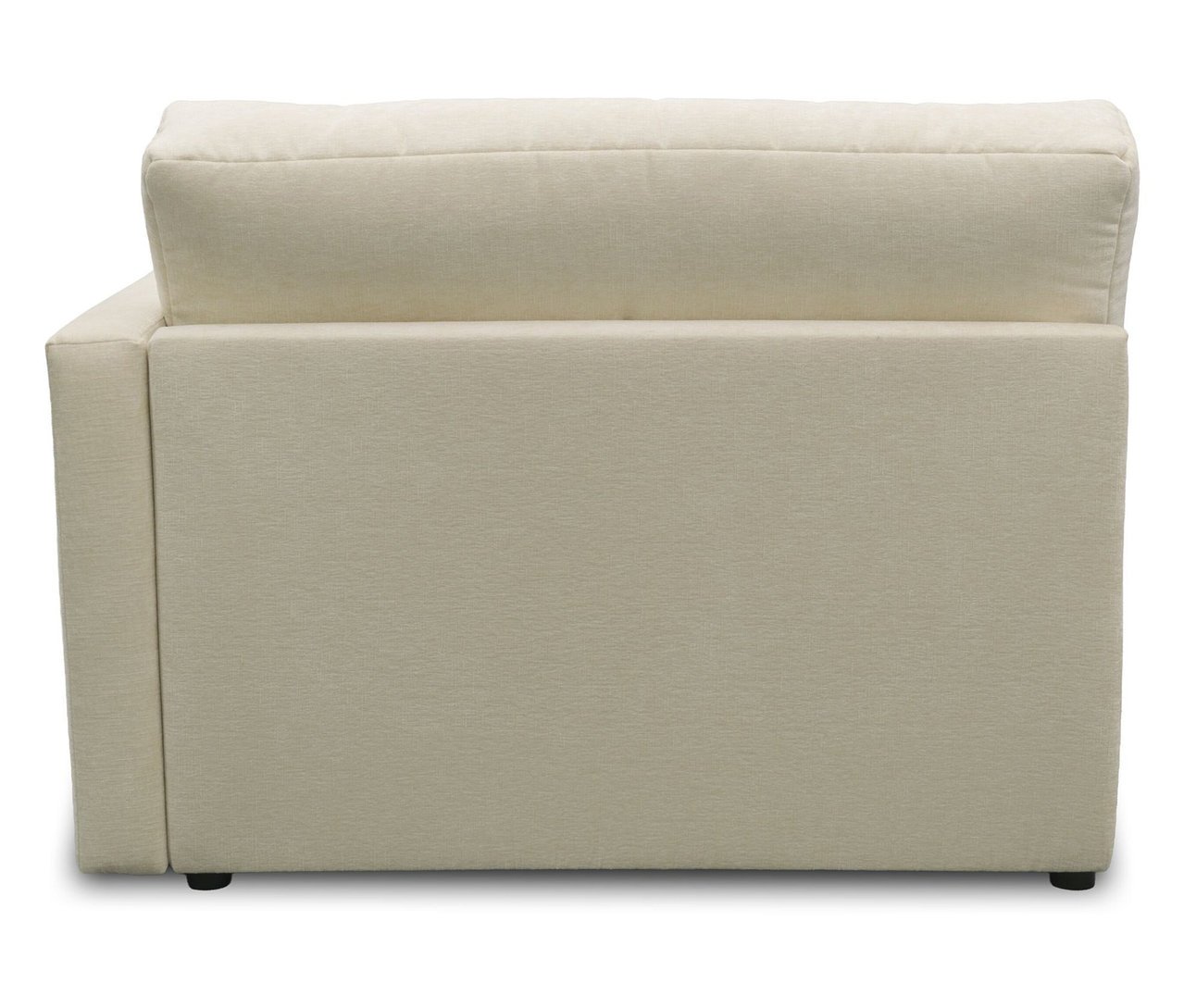 Detailansicht der cremefarbenen DOMO Récamiere, rechtsbündig.