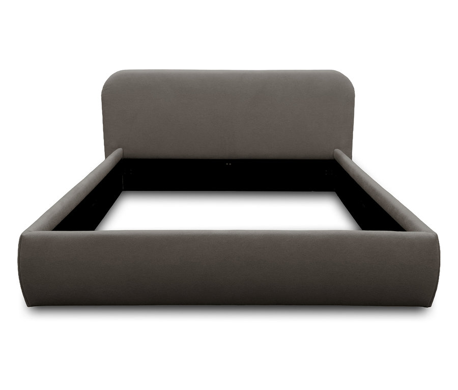 Graues DOMO collection Polsterbett, 180 x 200 cm.