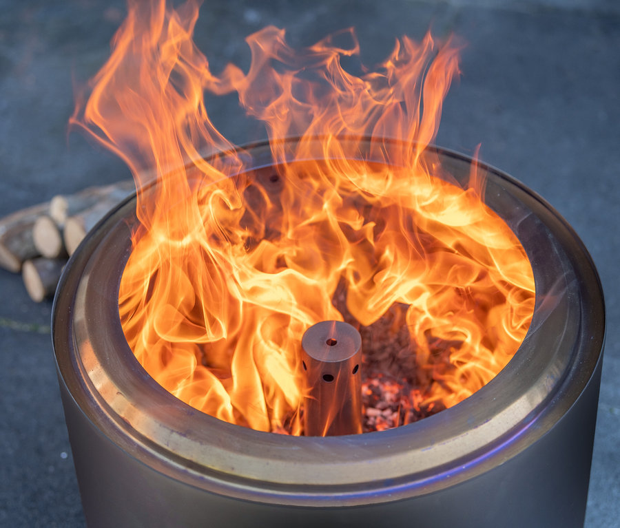 Brennende RedFire Feuerschale »Volcano Extra Large«, inkl. Aufbewahrungstasche, Ø ca. 49,5 cm, silberfarben.