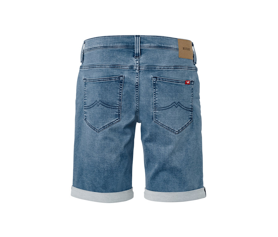 Blaue Jeans-Shorts »Mustang« von hinten.