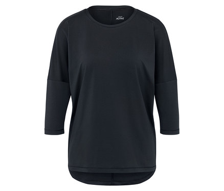 3/4-Sportshirt, schwarz