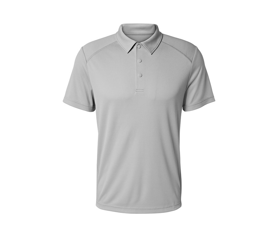 Graues Funktions-Poloshirt.