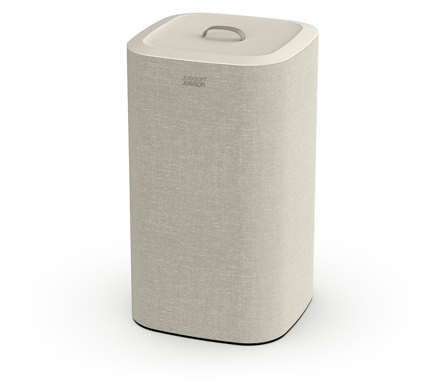 Ein beiger Joseph Joseph »Tota« Wäschekorb, 60 l.
