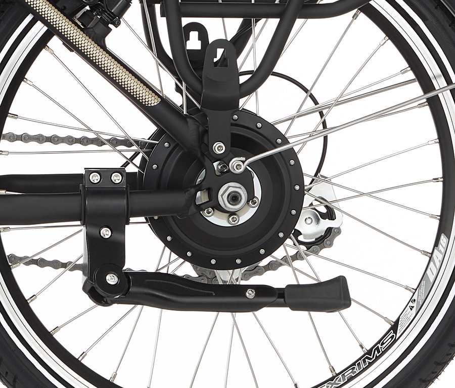 Detailansicht vom Hinterrad des Fischer Cita Agilo 2.0 Faltrad.