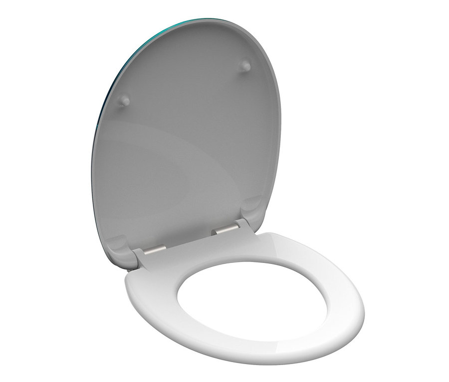 Geöffneter SCHÜTTE Duroplast-WC-Sitz »FALLEN LEAF«.