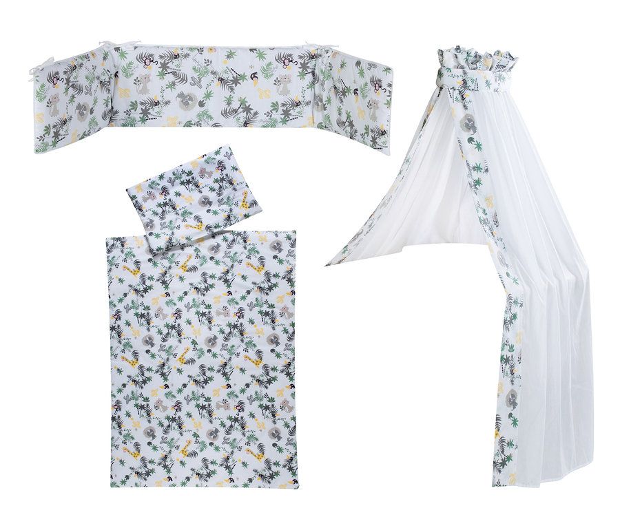 Schardt Bett-Set »Jungle«, 4-teilig mit Dschungelmotiv.