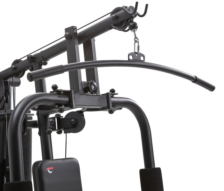 Detailansicht der schwarzen Christopeit Kraftstation »SP 2000«.